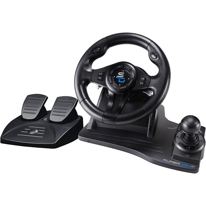 GS550 steering wheel with pedals, paddles, shifter, vibration racing wheel M37573