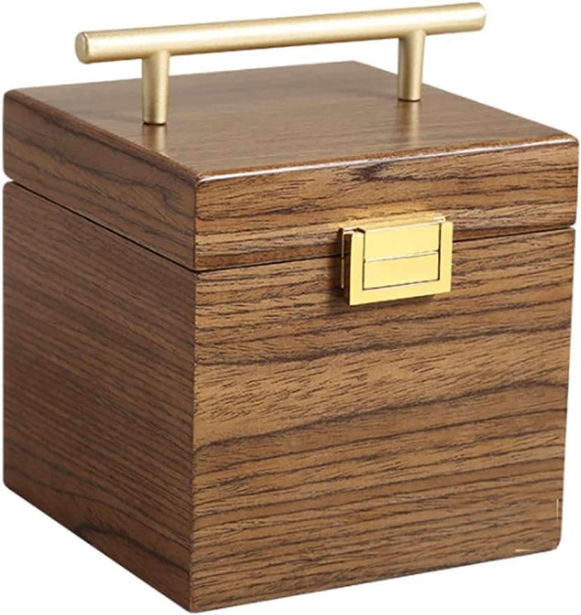 Wooden Square Jewelry Storage Case D836