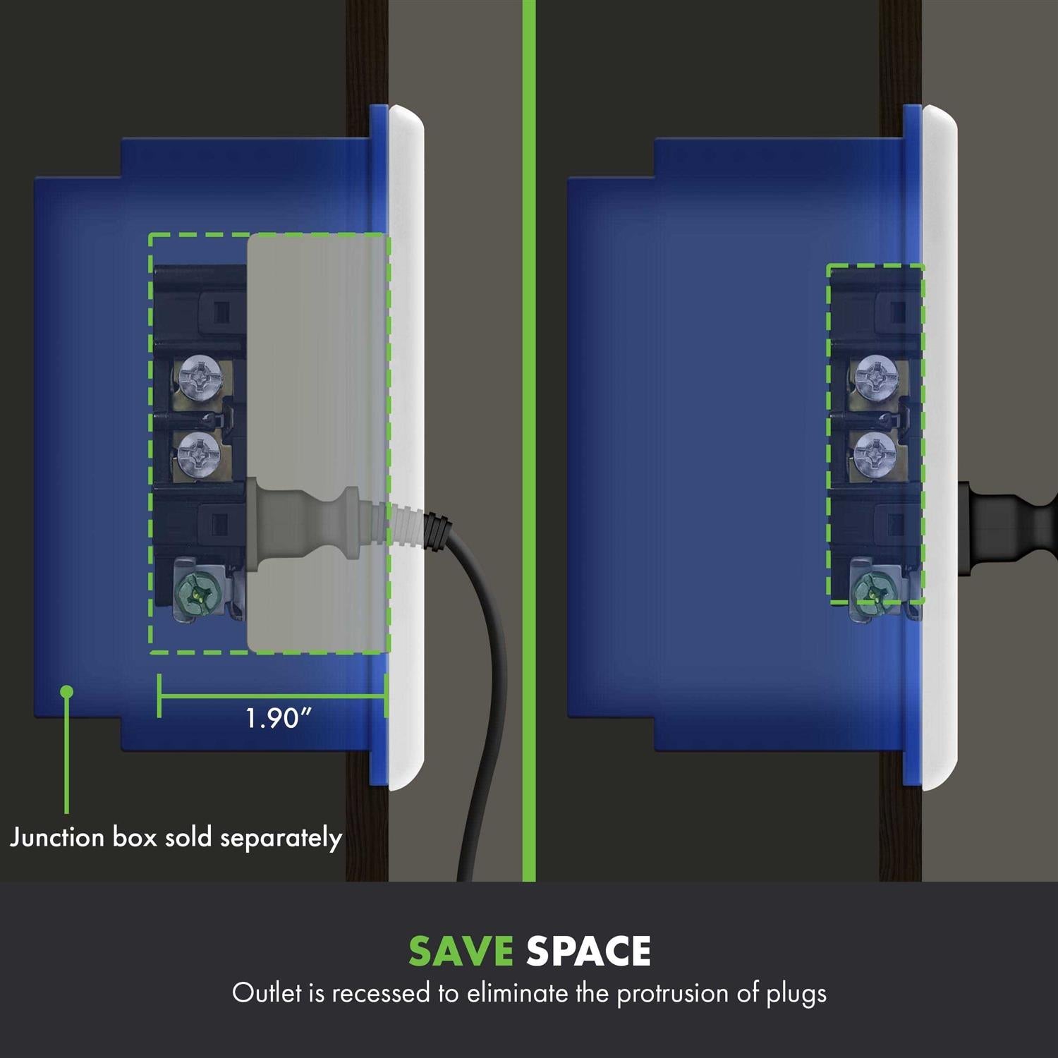 Recessed Duplex Tamper-Resistant Outlet 1-Gang K190311