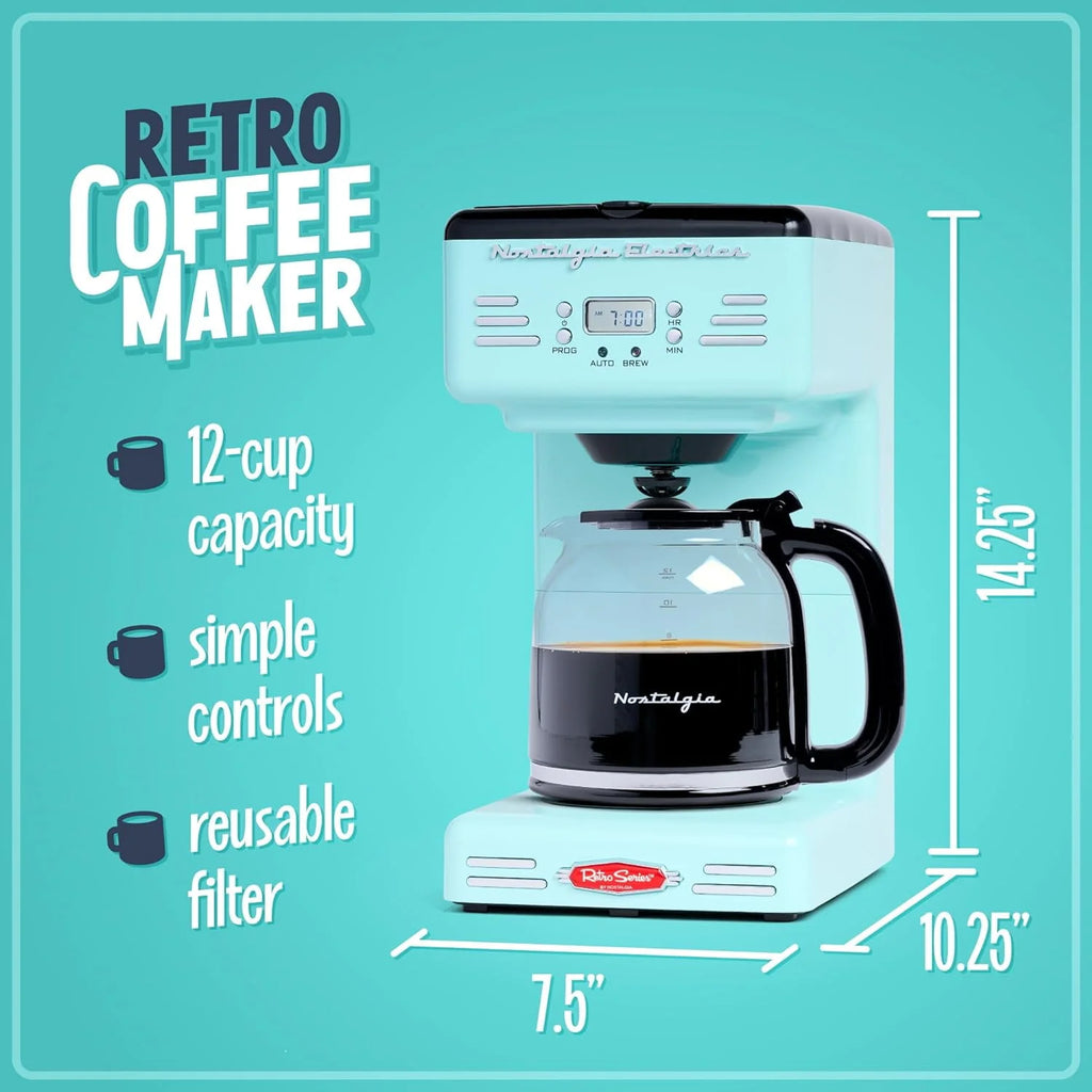12-Cup Programmable Coffee Machine, Aqua A11837