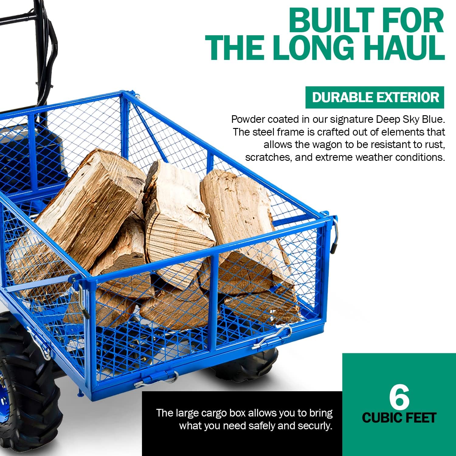 Utility Service Cart Wheelbarrow Electric 48V DC Li-Ion Battery Powered 500LBS Load I3707