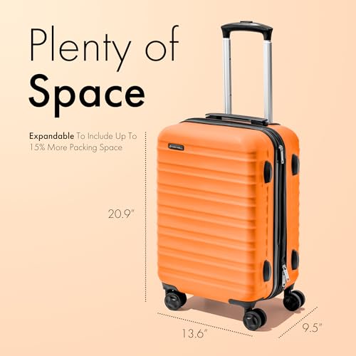 21 Inch Hardside Carry On Luggage with 4 Spinner Wheels V859342