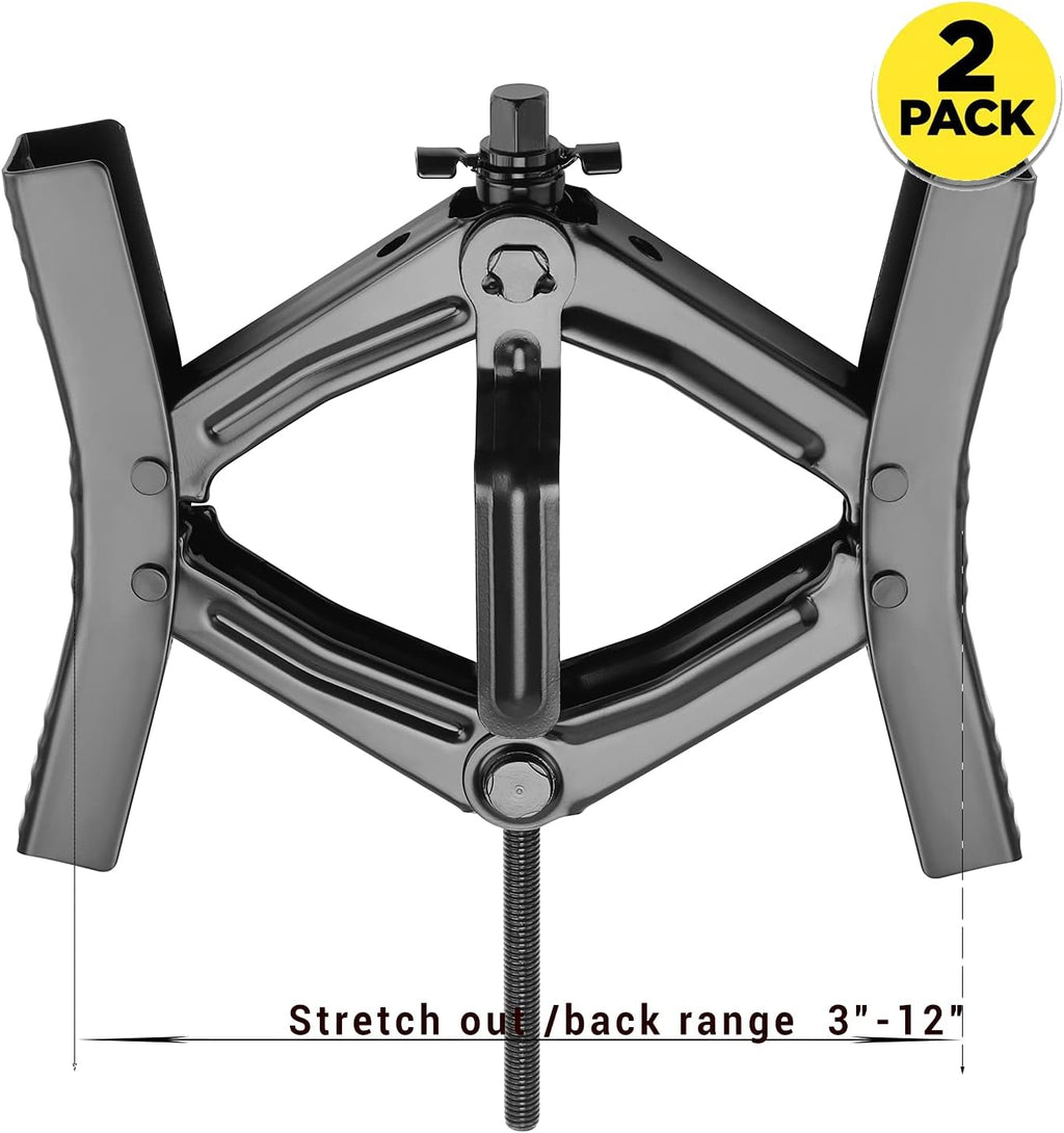 Heavy Duty RV Camper Wheel Tire Chock 2 Sets with Crank Handle V858