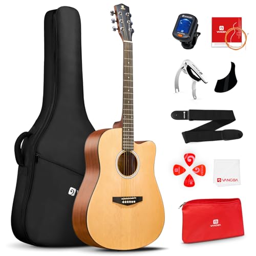 Natural 41 Inch Full Size Acoustic Guitar Bundle Set with Bag C82270