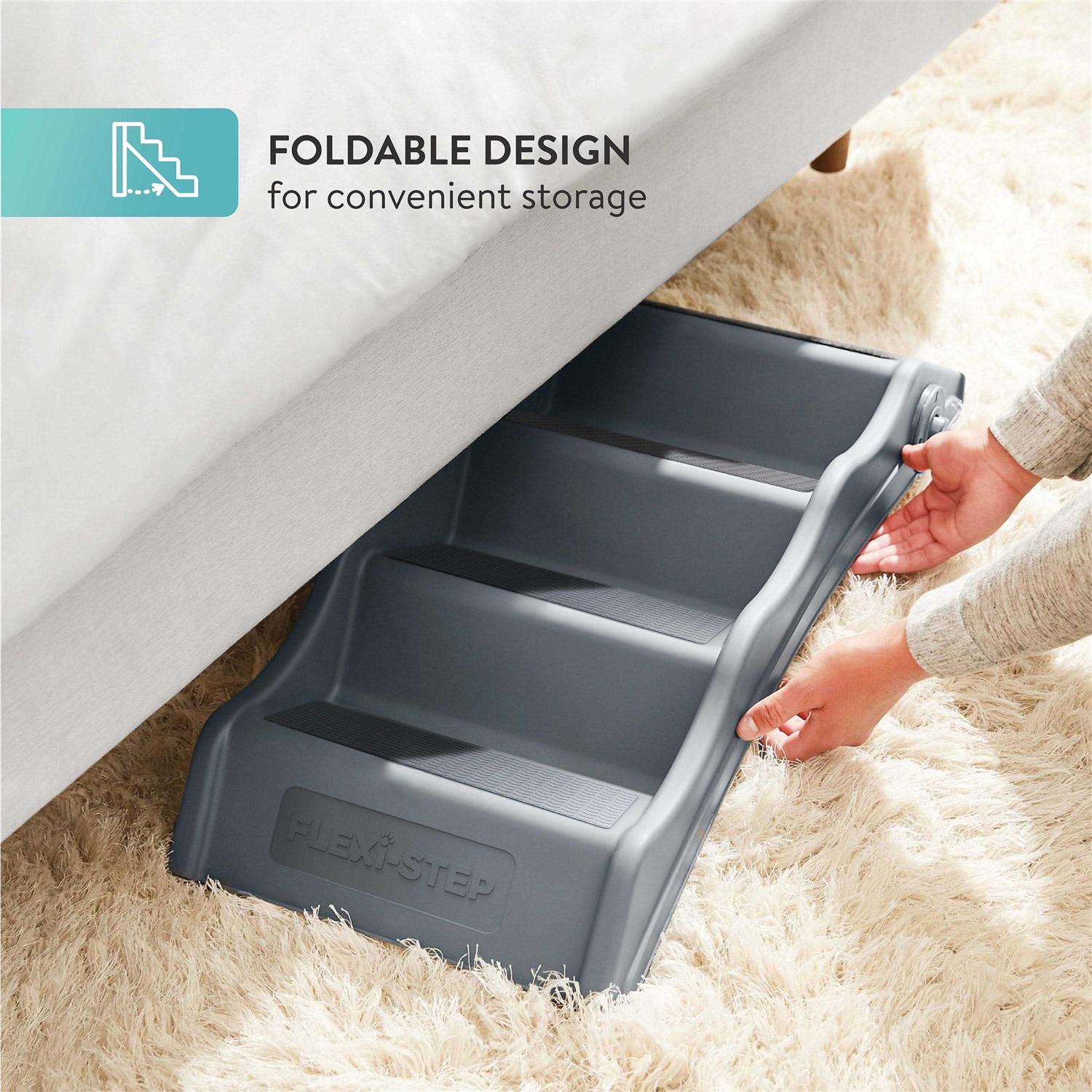 Foldable 4-Step Dog Pet Steps with Non-Slip Treads O4662