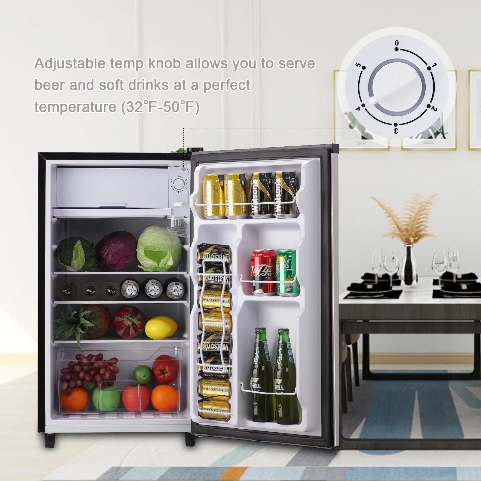 Black 3.2 Cu.Ft Mini Refrigerator C660