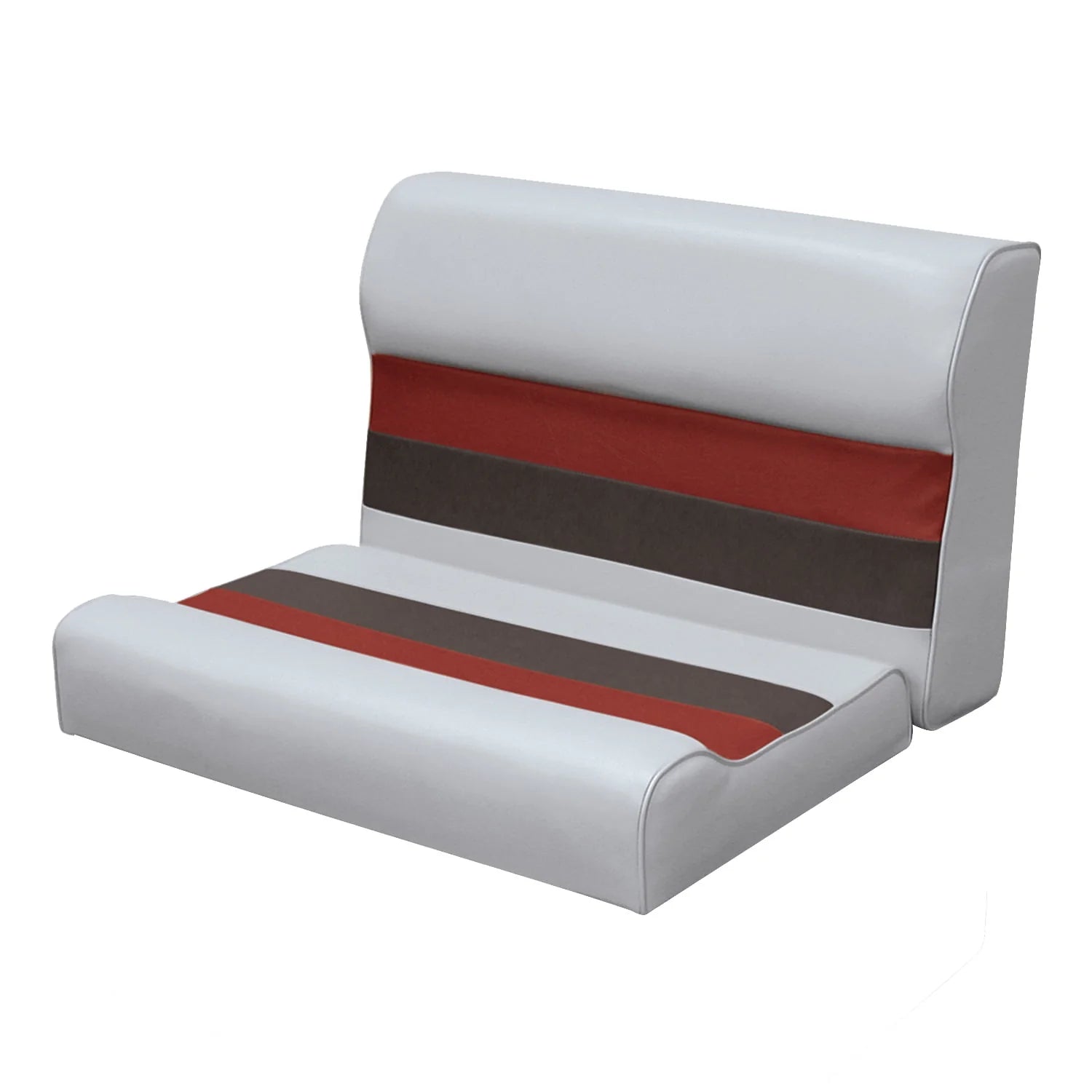 Grey Navy Blue Pontoon Bench Seat and Backrest Cushion Set V5187