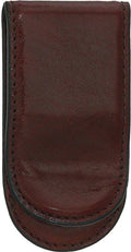 Dark Brown Leather Money Clip V4895