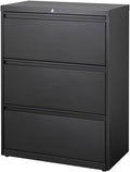 Black Metal 3 Drawer Lateral File Cabinet I730
