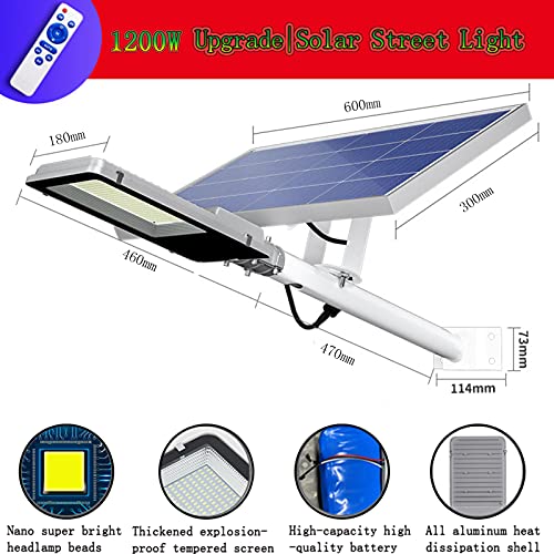 1600W Solar Street Light 80000 Lumens Motion Sensor Waterproof IP65 Security LED Flood Light P93345
