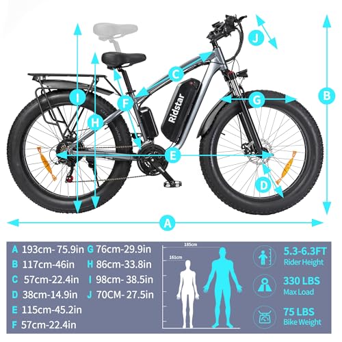 26"x4.0" Fat Tire Electric Bike W234775