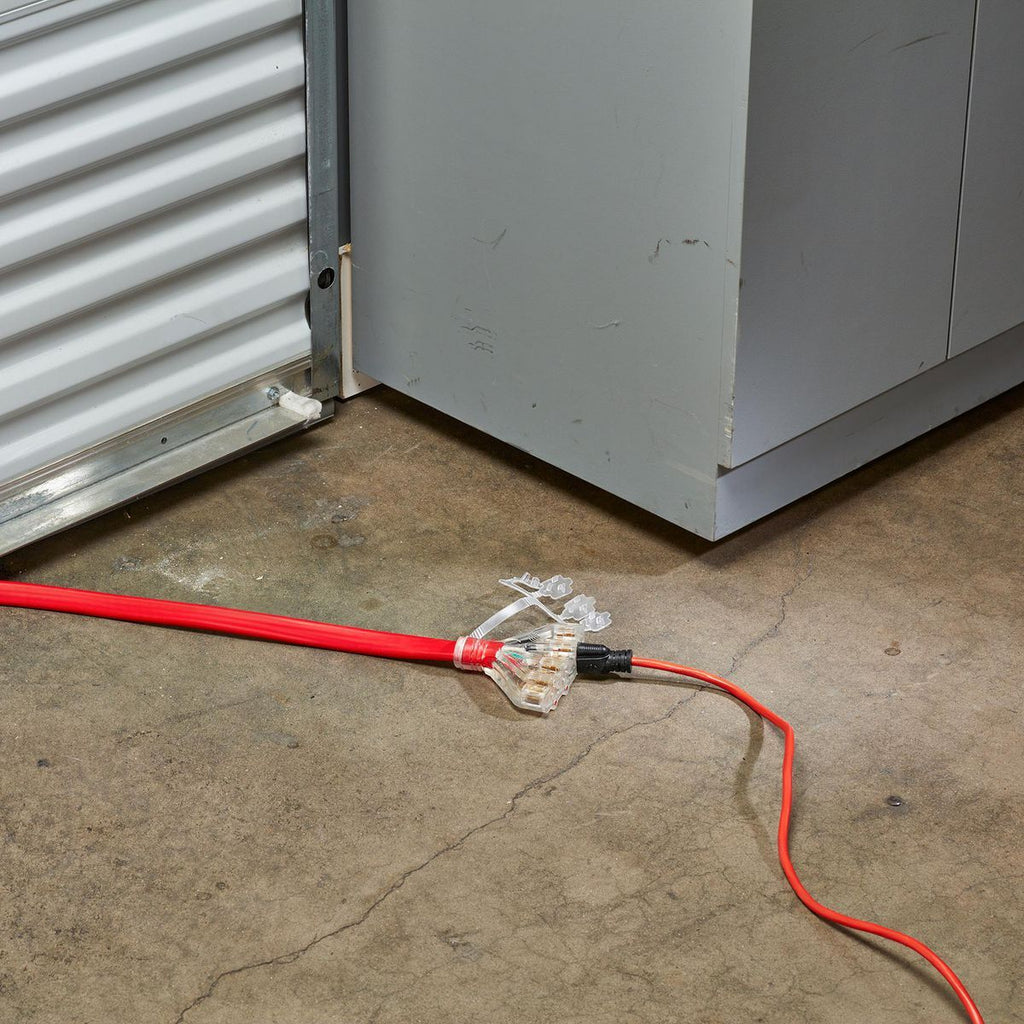 25 ft 30 Amp 125/250V Flat 4-Outlet L14-30 Generator Extension Cord C571