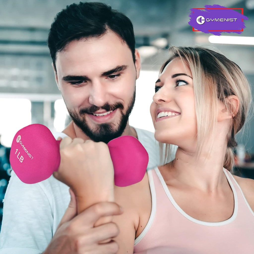 Pair of Dumbbells Set of 2 Soft Non Slip Grip Dumbbells Covered with Neoprene (12 LB) R9680