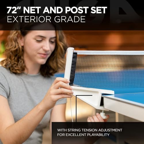 All Weather Aluminum Outdoor Table Tennis Table with Net & Post L30816