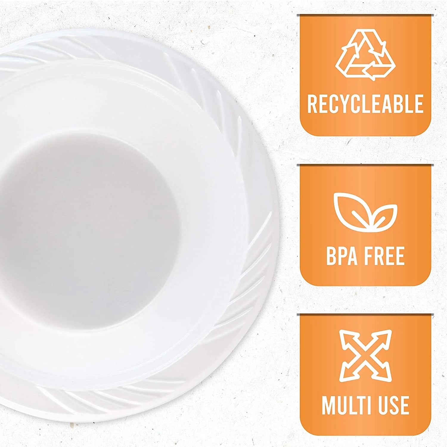 Medium Weight White Disposable 12 oz. Plastic Soup Bowls 800CT N6339