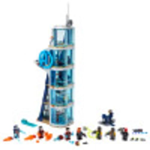 Avengers Tower Battle Building Toy with Superhero Minifigures (685 Pieces) F3025