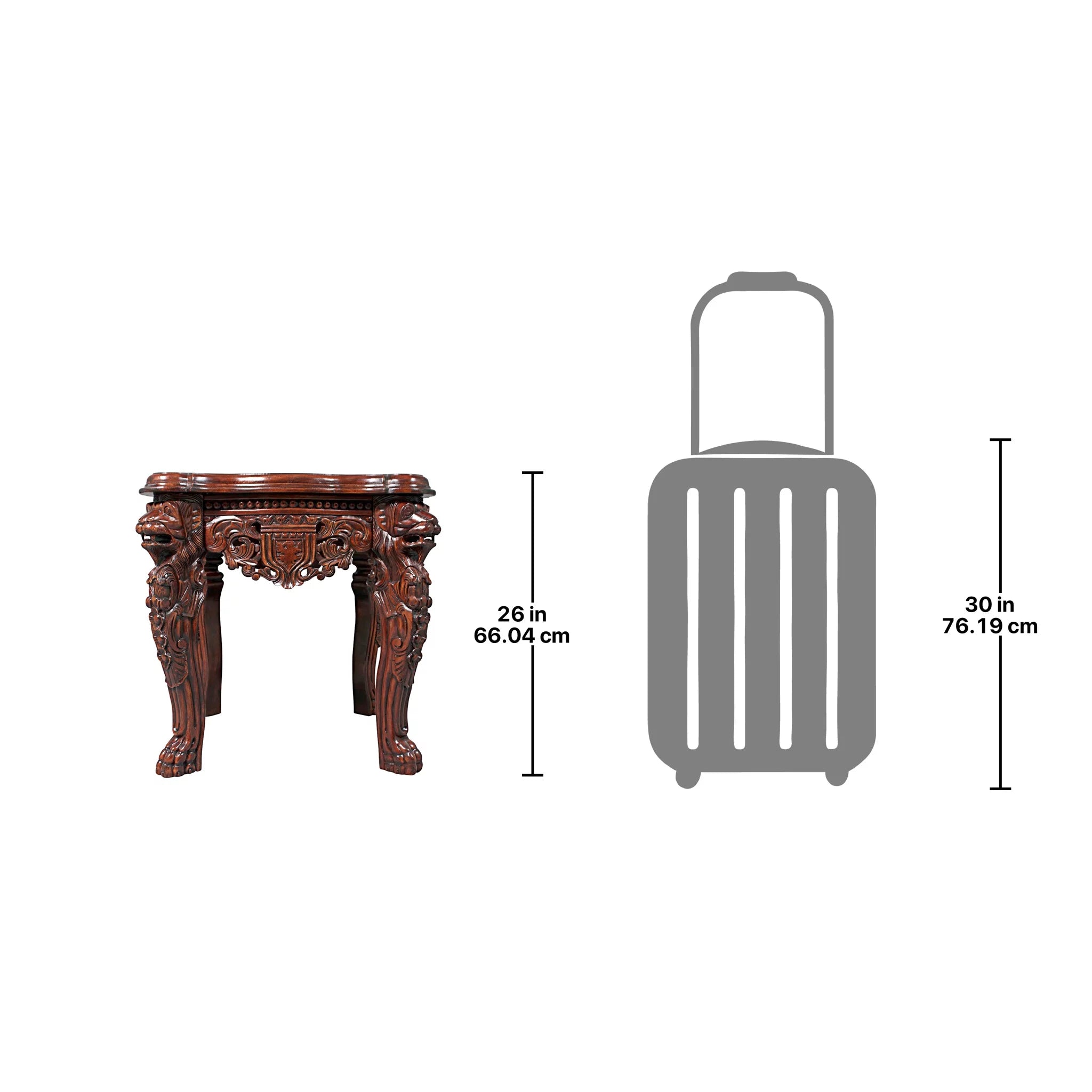 Lord Raffles Grand Hall Lion Leg Side Table A442