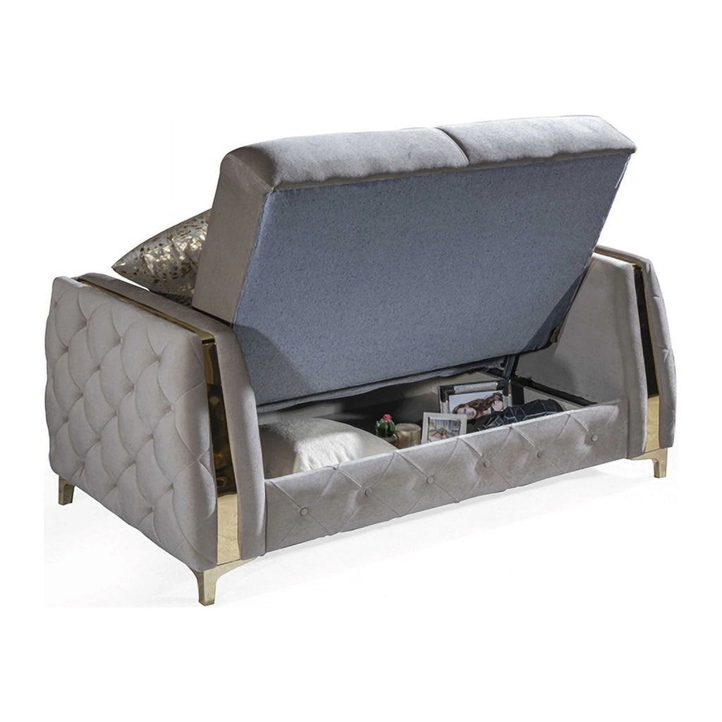 Modern 3PC Living Room Set in Taupe I4923