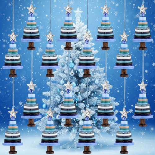 12 Sets Button Christmas Tree Craft Kits Green Q406