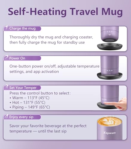 20oz Self-Heating Travel Mug Q795