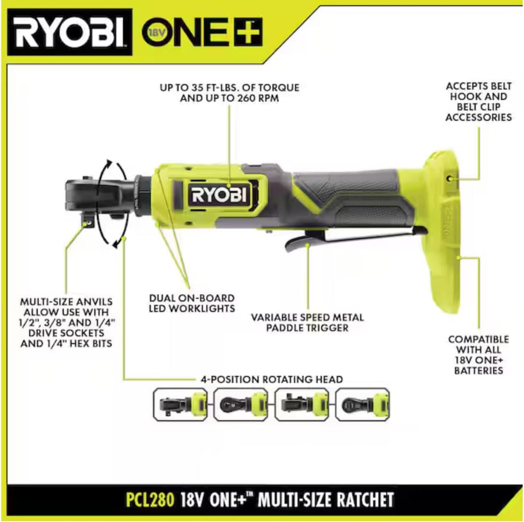 18V Cordless Multi Size Ratchet G734