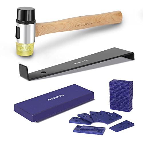 Laminate Wood Flooring Installation Kit with Mallet, Pull Bar, Tapping Block and 30-Piece Spacers O2588