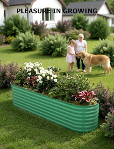 Oval Galvanized Steel Raised Garden Bed P746854