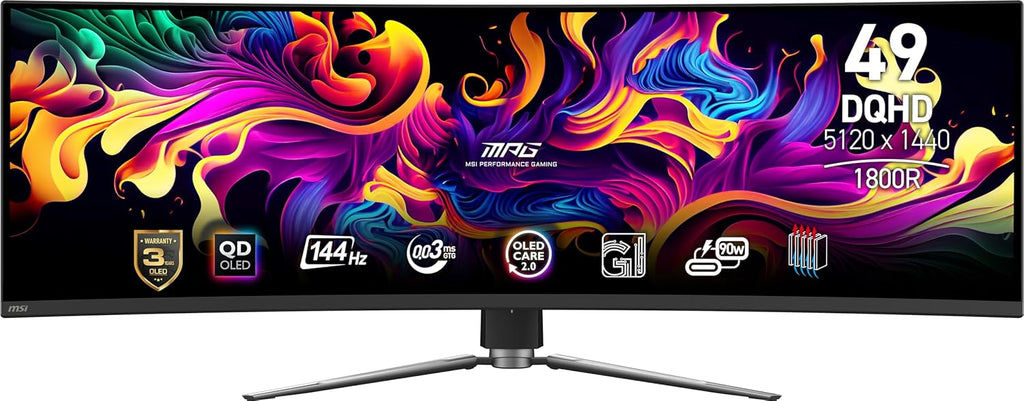49 Curved OLED Gaming Monitor, 5120 x 1440, 144Hz, True Black HDR 400 S57435