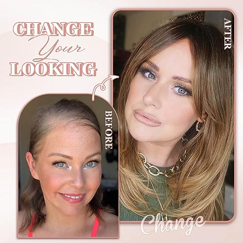 7x7'' Short Synthetic Hair Topper Brown with Dark Root F701724