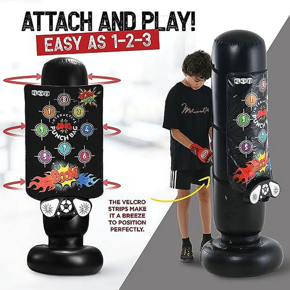 Punching Bag with Electronic Memory Game & Music Mat with Lights & Sounds O864974