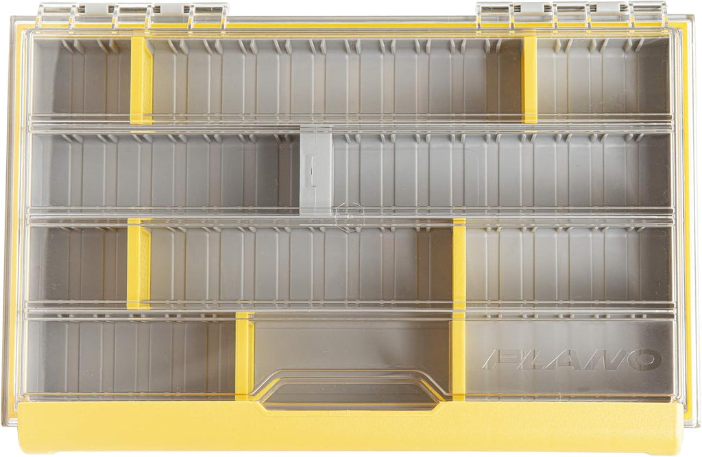 Gray and Yellow Clear Lid Tackle Utility Box Q409597