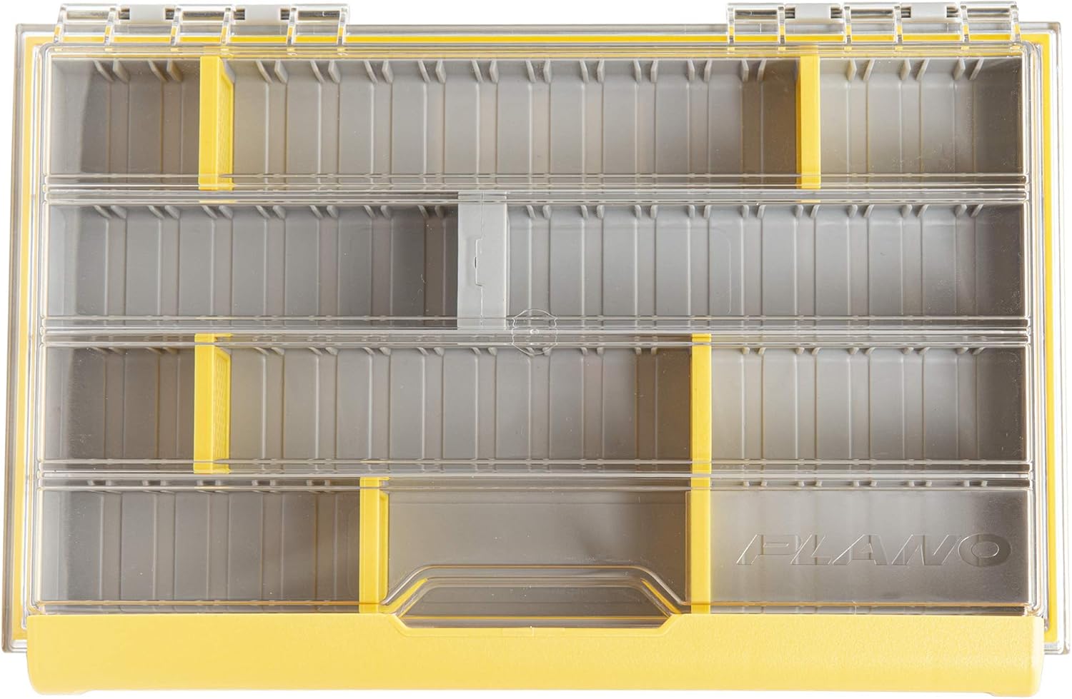 Gray and Yellow Clear Lid Tackle Utility Box Q409597