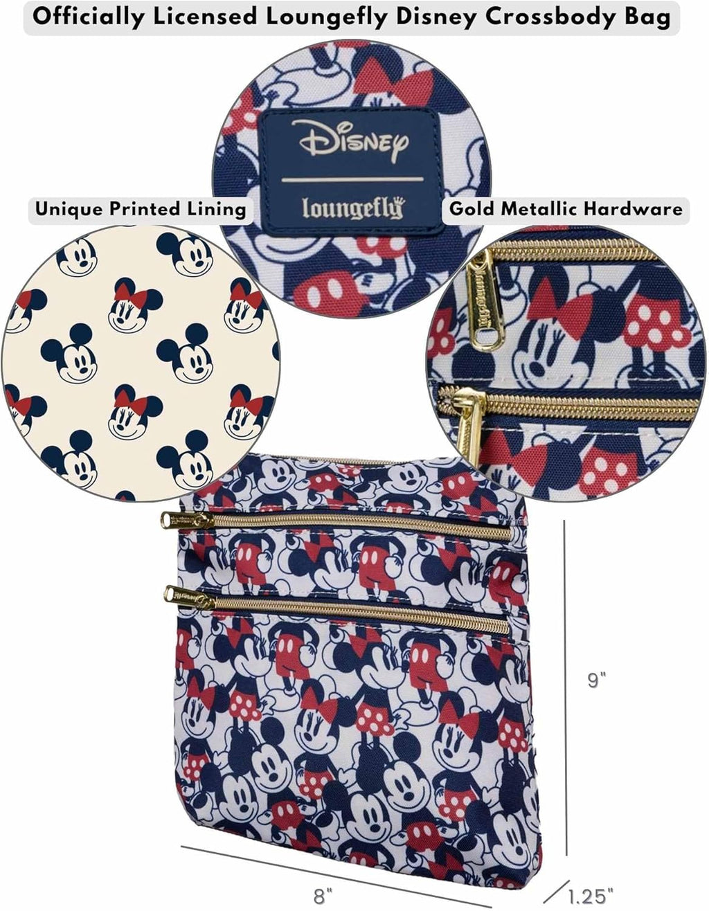 Navy Nylon Crossbody Purse A63874