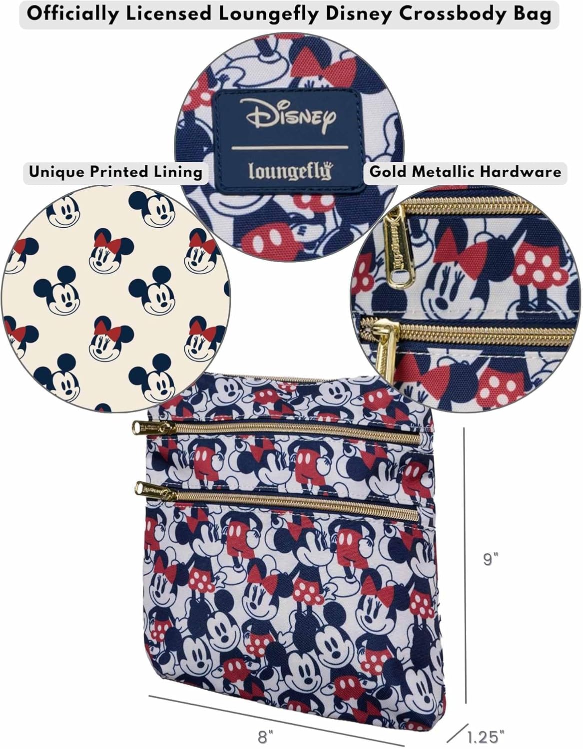 Navy Nylon Crossbody Purse A63874