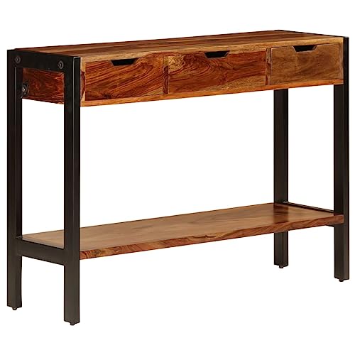 Solid Sheesham Wood Sideboard with 3 Drawers J2573