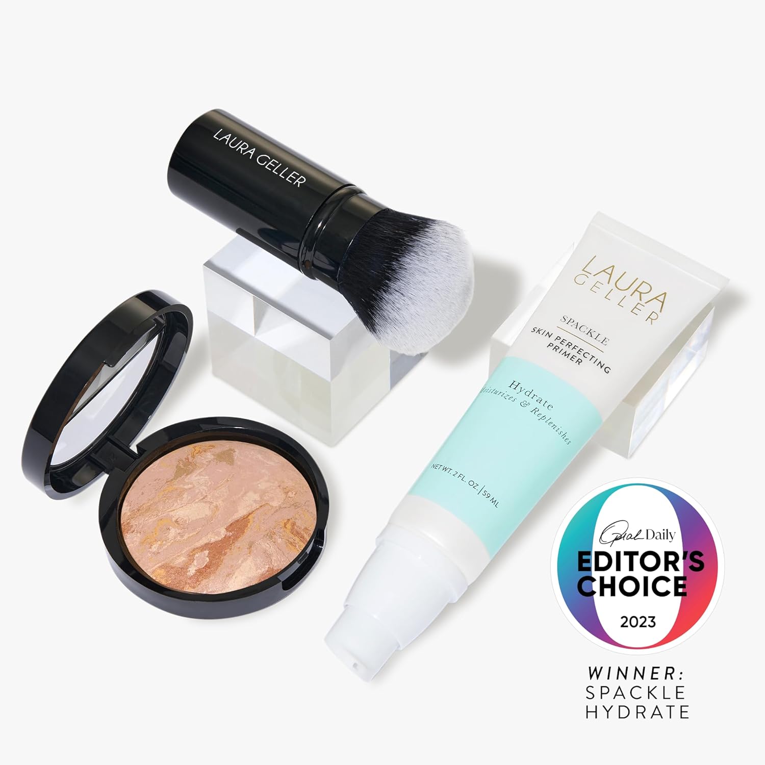 3 PC Face the Day Kit with Foundation, Primer, and Kabuki Brush L495409
