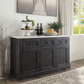 White Salvage Dark Oak Server K86037