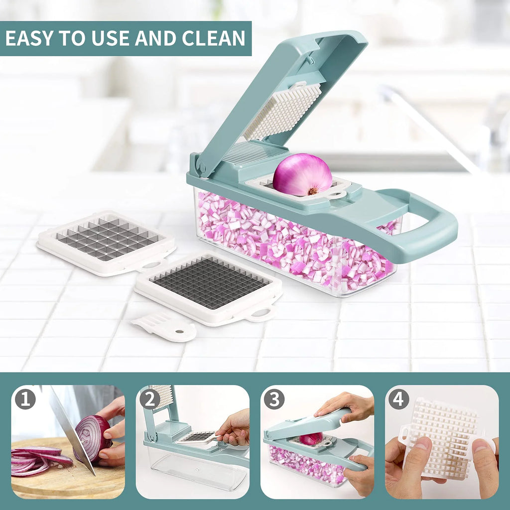 13-in-1 Vegetable Chopper with 8 Blades Q84951