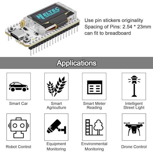 ESP32 LoRa V3 Development Board with 3000mAh Battery and 915MHz Antenna C786611