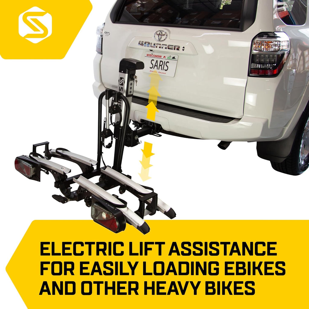 2 Bike Motorized Hitch Rack with Electric Rear Lights I116198