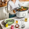 6 Quart Programmable Slow Cooker, White Icing E245