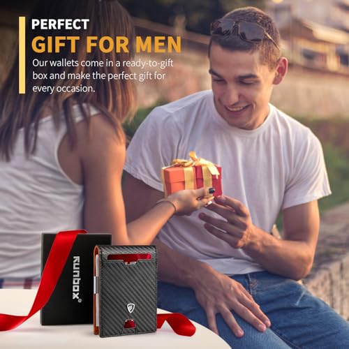 Mens Slim Wallet with Money Clip RFID Blocking Bifold Credit Card Holder H754580