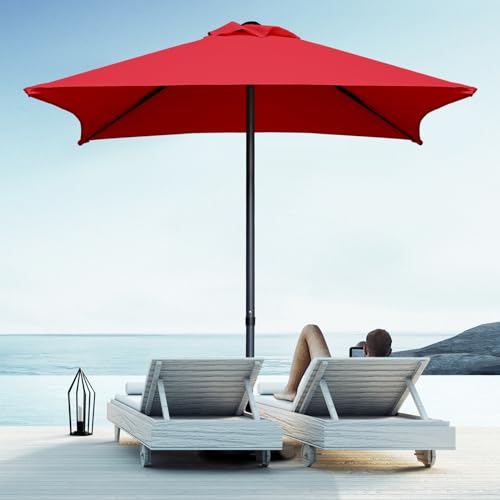 4.9 ft Patio Umbrella with 4 Reinforced Ribs Q7933