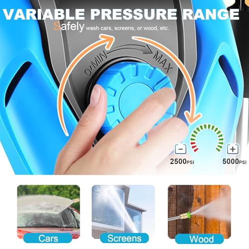 5000 PSI Adjustable Electric Pressure Washer with 33ft Pressure Hose and Foam Cannon Z529063