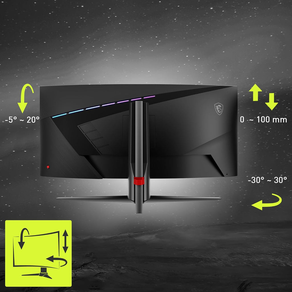 34-inch UWQHD 3440 x 1440 180Hz 1ms Black Computer Monitor H89742