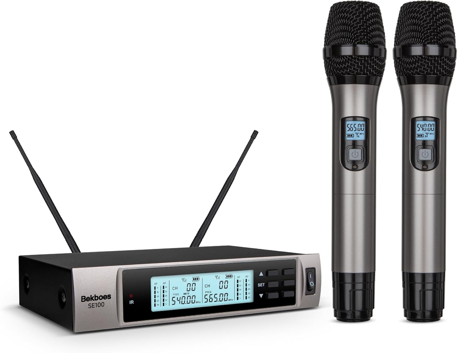 Dual Dynamic Handheld UHF Wireless Microphone System Y3505