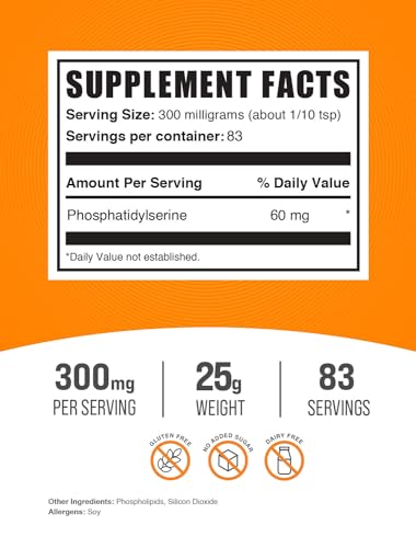 Phosphatidylserine Powder, 300mg per Serving, 500g L1999