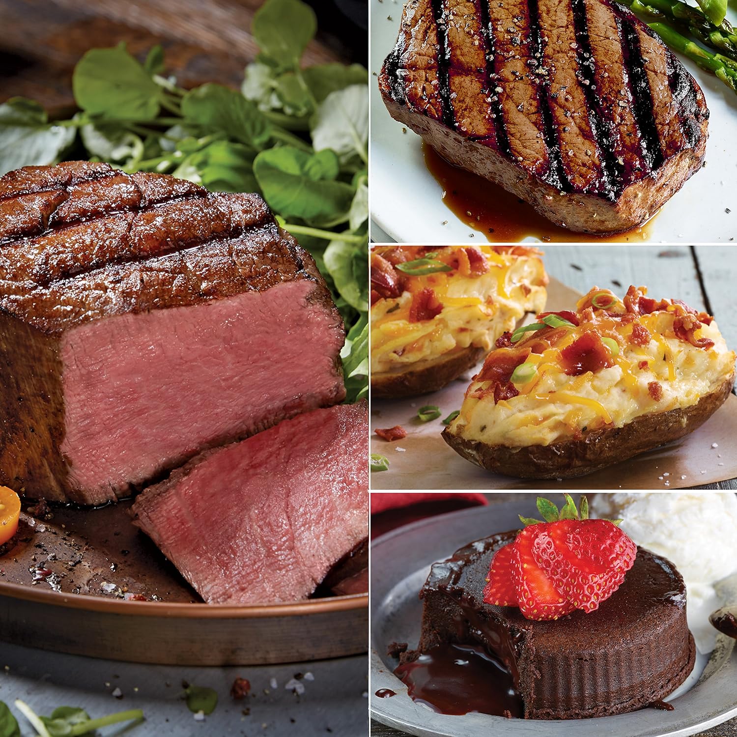 Filet Mignon + Top Sirloin Steak Complete Meal Y97485