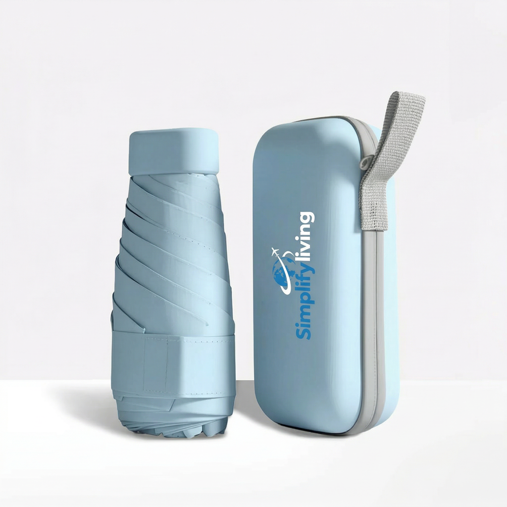 Compact Travel Umbrella & Case