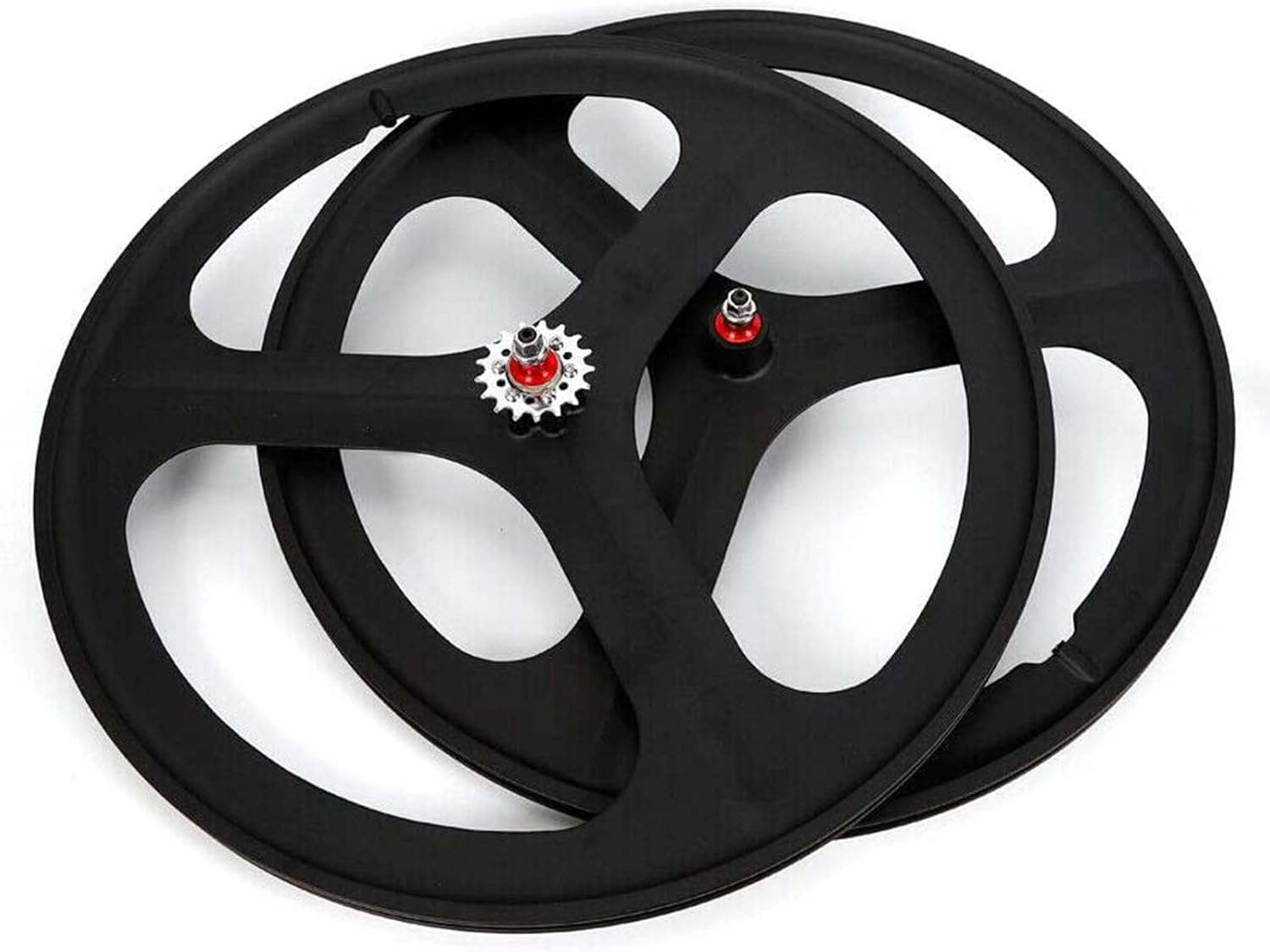 700C 3 Spoke Fixed Gear Bicycle Wheelset White S25701